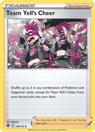 Team Yell's Cheer (149) Reverse Holofoil - Brilliant Stars