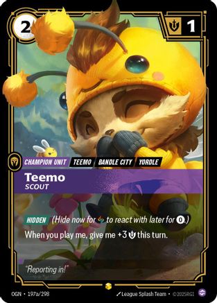 Teemo – Scout (Alternate Art) (197a) Foil - Origins