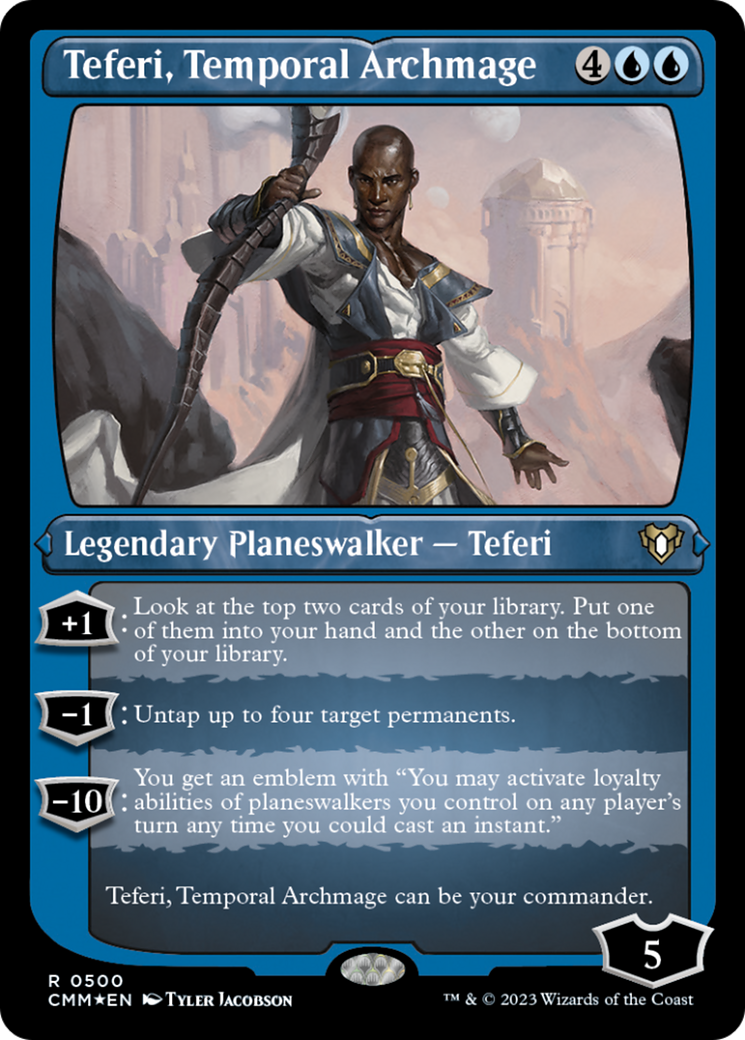 Teferi, Temporal Archmage (500) Etched Foil - Commander Masters