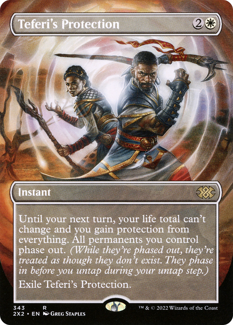 Teferi's Protection (Borderless) (343) Foil - Double Masters 2022