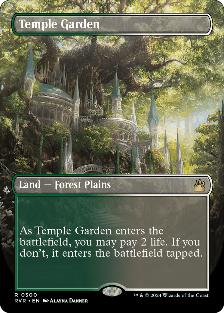 Temple Garden (Borderless) (300) Foil - Ravnica Remastered