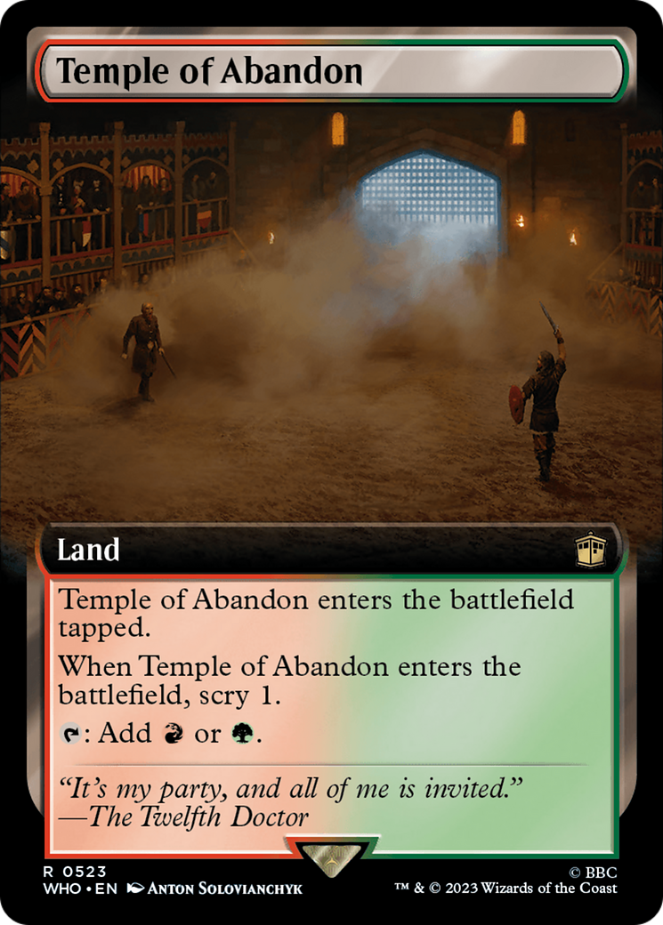 Temple of Abandon (Extended Art) (523) Foil - Doctor Who