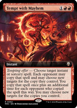 Tempt with Mayhem (Extended Art) (062) Ripple Foil - Commander: Modern Horizons 3