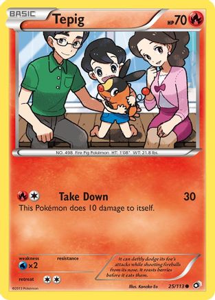 Tepig (25) Reverse Holofoil - Legendary Treasures