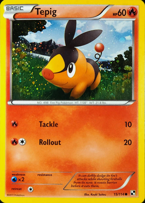 Tepig (Cosmos Holo) (15) Holofoil - Black & White