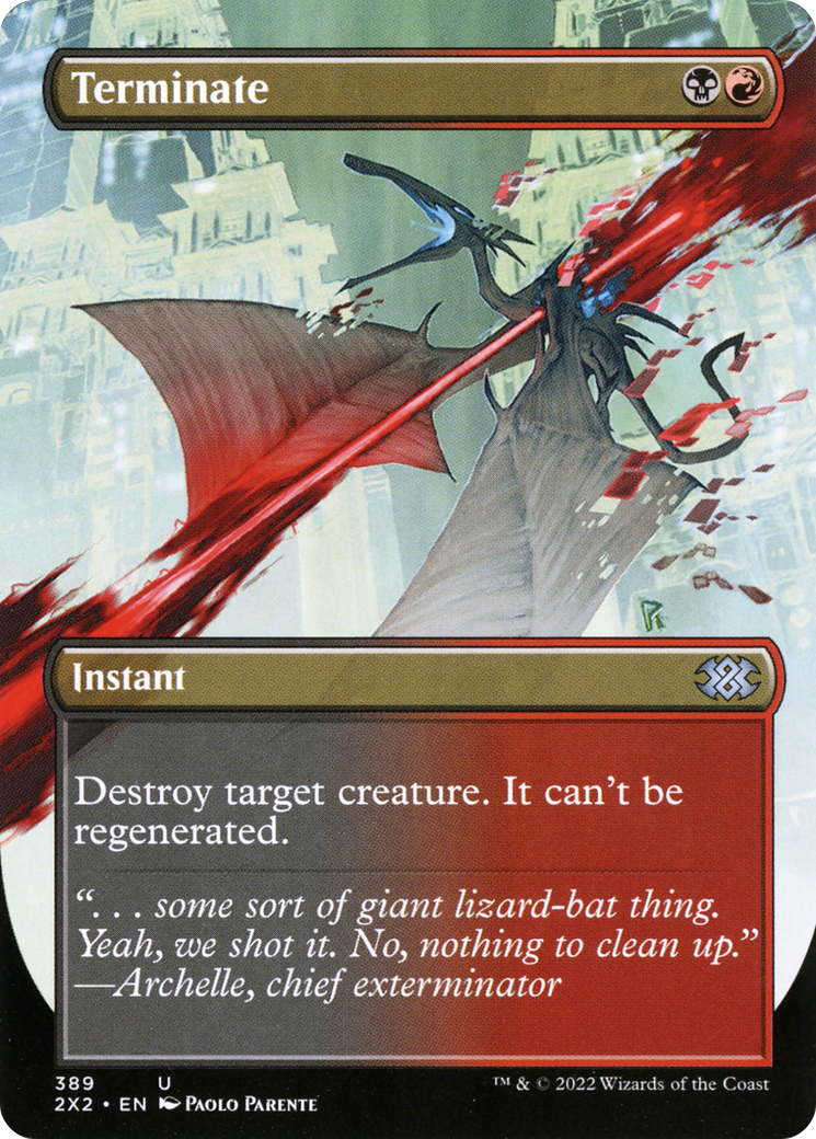Terminate (Borderless) (389) Foil - Double Masters 2022