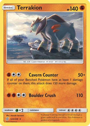 Terrakion (122) Reverse Holofoil - Unified Minds