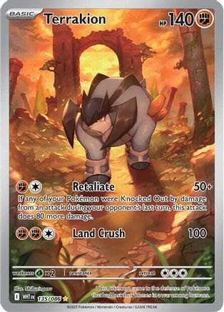 Terrakion (135) Holofoil - White Flare