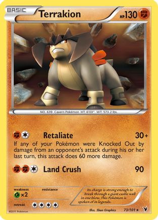 Terrakion (73) Reverse Holofoil - Noble Victories