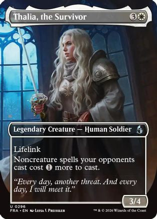 Thalia, the Survivor (Borderless Echoed Pairs) (296) Foil - Reality Fracture