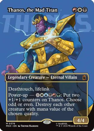 Thanos, the Mad Titan (Borderless Logo) (376) - Marvel Super Heroes
