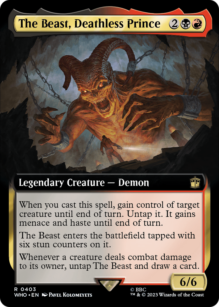 The Beast, Deathless Prince (Extended Art) (403) Foil - Doctor Who