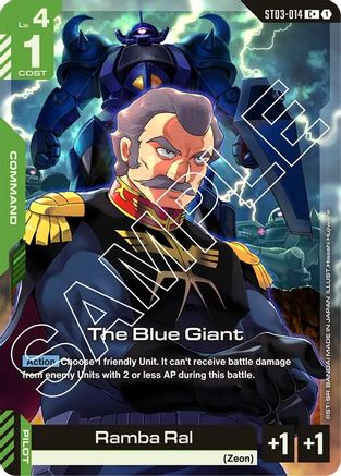 The Blue Giant (C+) (ST03-014) Holofoil - Starter Deck 03: Zeons Rush