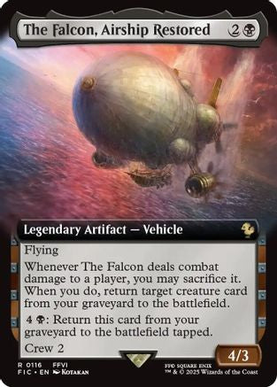 The Falcon, Airship Restored (Extended Art) (116) Foil - Commander: FINAL FANTASY
