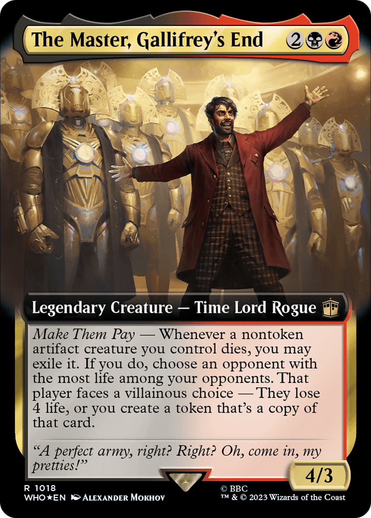 The Master, Gallifrey's End (Extended Art) (1018) Surge Foil - Doctor Who