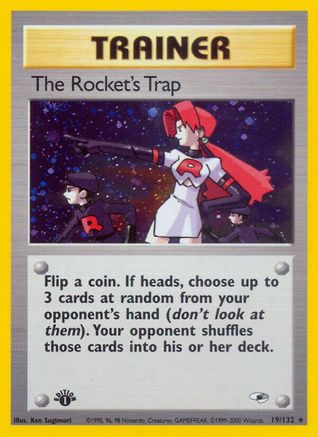The Rocket's Trap (19) (1st Edition) Holofoil - Gym Heroes