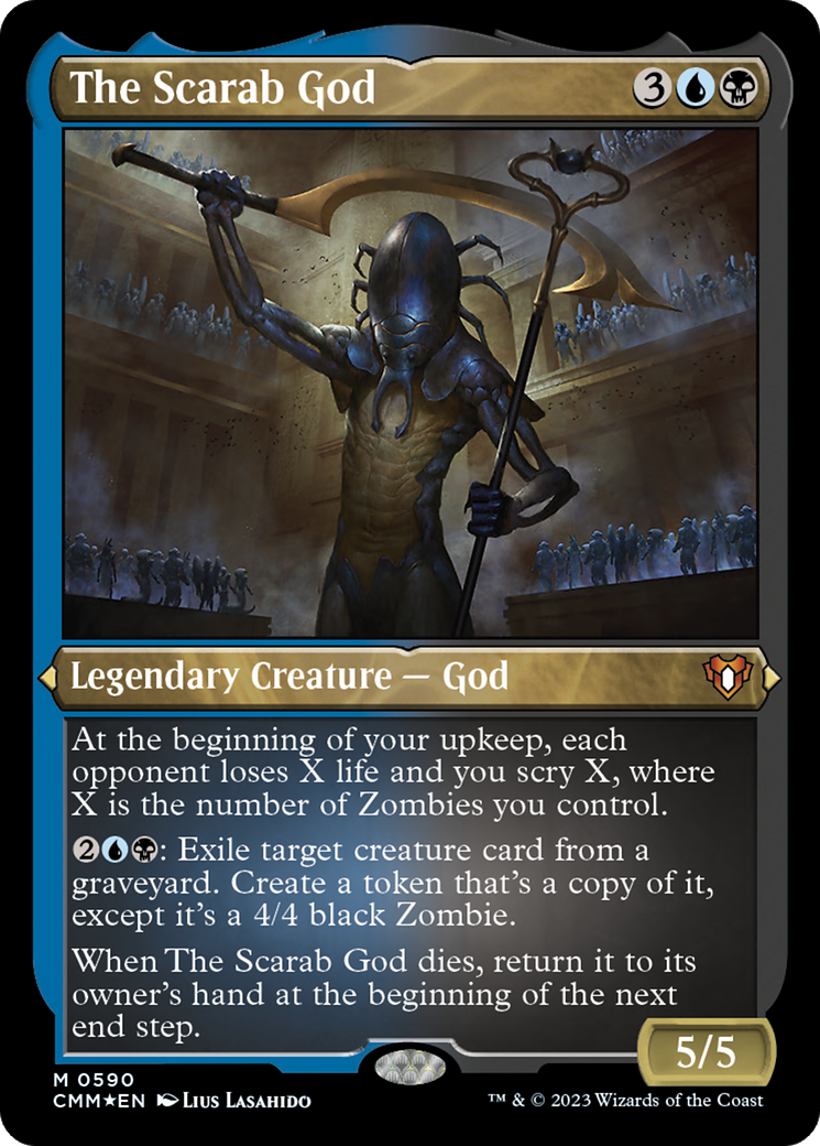The Scarab God (590) Etched Foil - Commander Masters