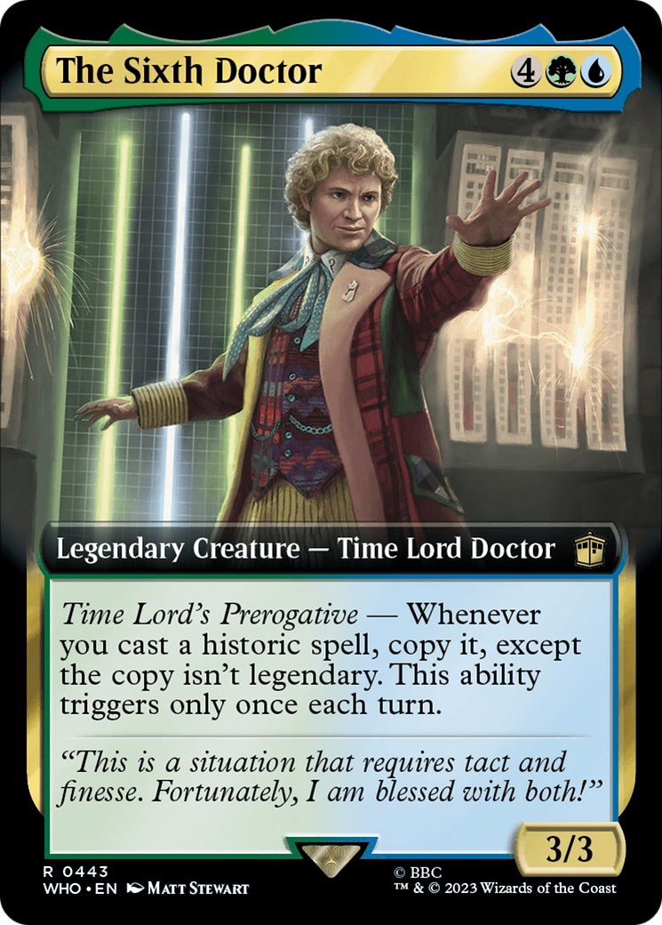 The Sixth Doctor (Extended Art) (443) Foil - Doctor Who