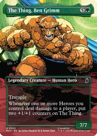 The Thing, Ben Grimm (Borderless) (322) Foil - Marvel Super Heroes