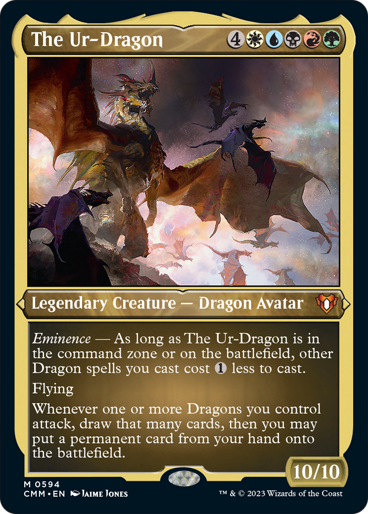 The Ur-Dragon (594) Etched Foil - Commander Masters