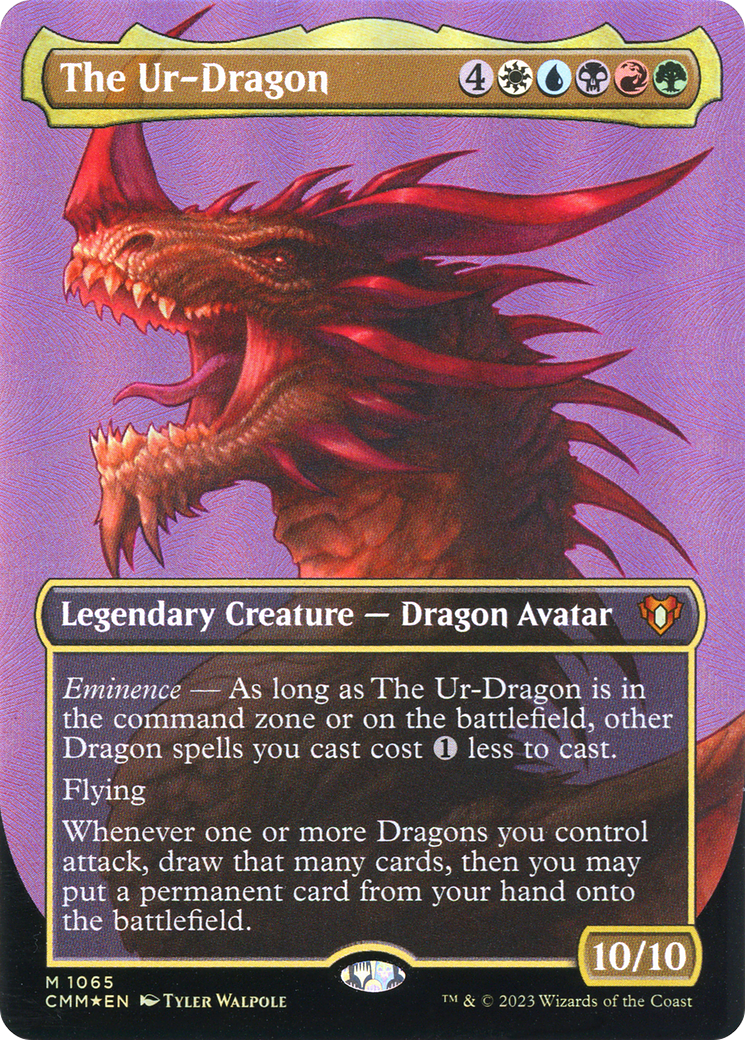 The Ur-Dragon (Textured) (1065) Foil - Commander Masters