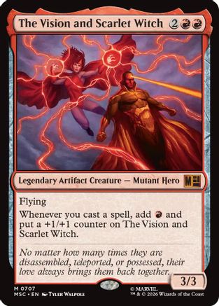 The Vision and Scarlet Witch (707) Foil - Commander: Marvel Super Heroes