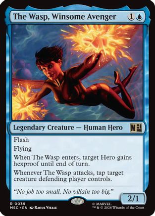 The Wasp, Winsome Avenger (039) Surge Foil - Commander: Marvel Super Heroes
