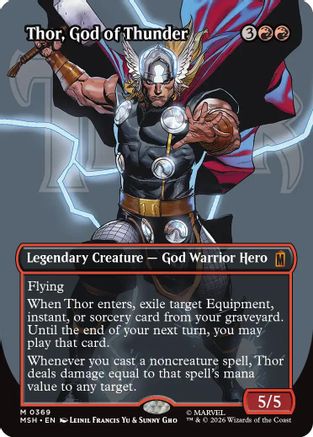 Thor, God of Thunder (Borderless Logo) (369) - Marvel Super Heroes