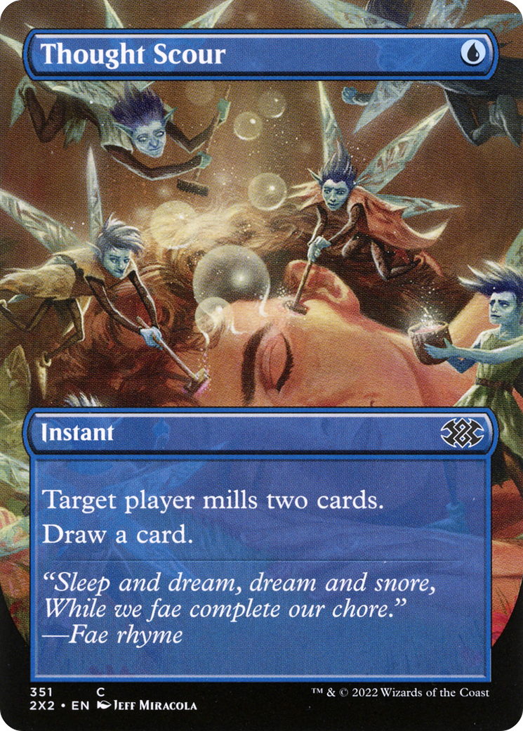 Thought Scour (Borderless) (351) - Double Masters 2022