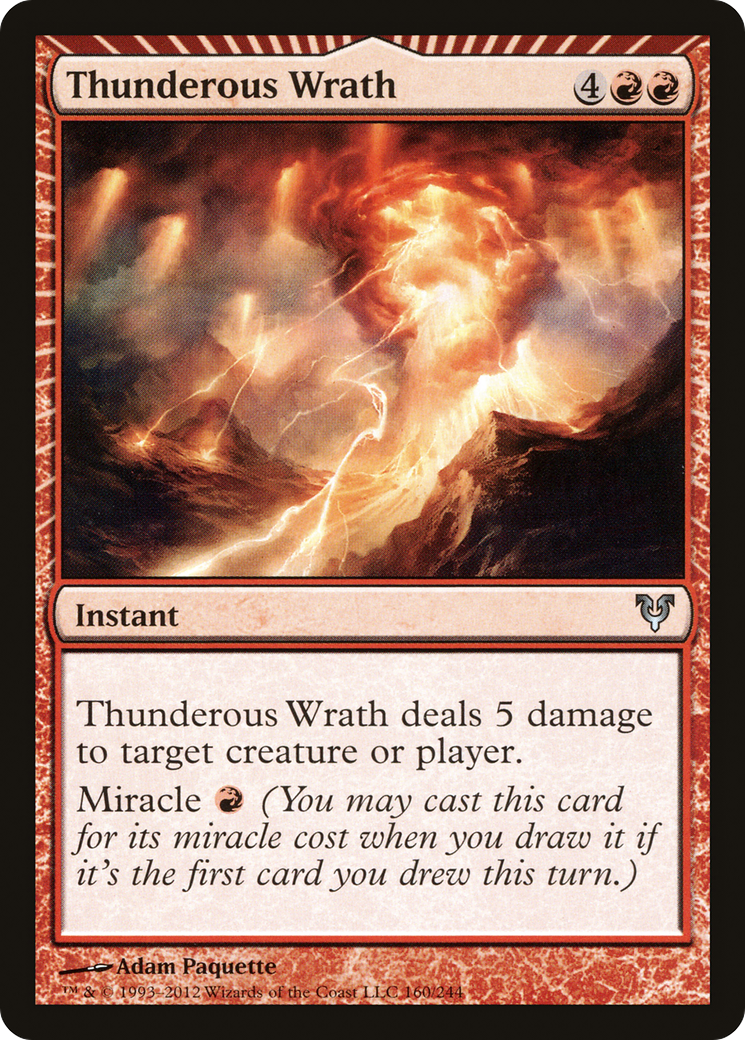 Thunderous Wrath (160) Foil - Avacyn Restored