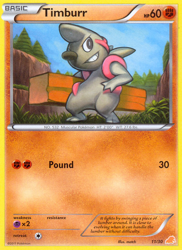 Timburr (11) - Trainer Kit: Excadrill & Zoroark