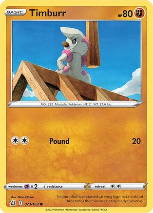 Timburr (73) Reverse Holofoil - Battle Styles