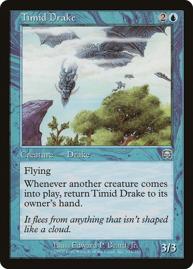 Timid Drake (111) Foil - Mercadian Masques