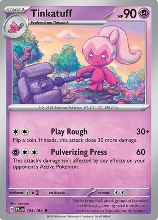 Tinkatuff (104) Reverse Holofoil - Paldea Evolved