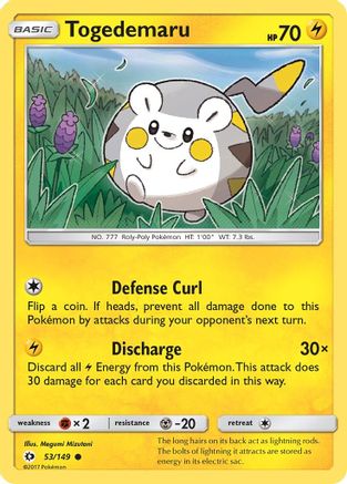 Togedemaru (53) Reverse Holofoil - Sun & Moon