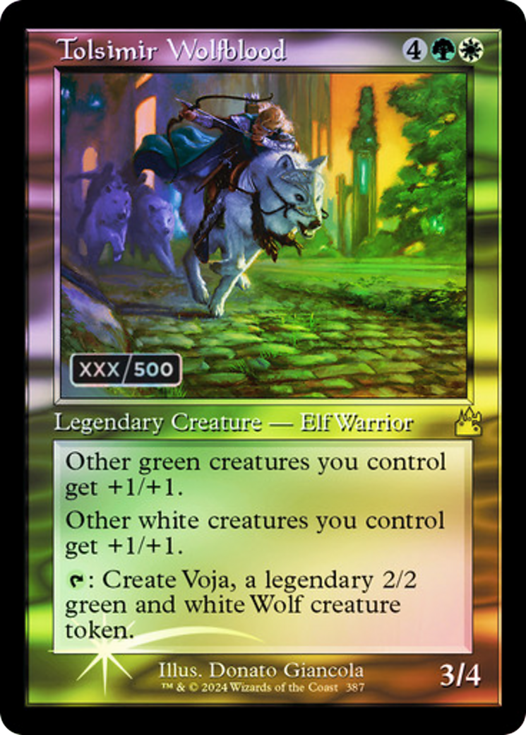 Tolsimir Wolfblood (Retro) (Serial Numbered) (387) Foil - Ravnica Remastered