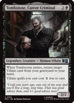 Tombstone, Career Criminal (160) Surge Foil - Commander: Marvel Super Heroes