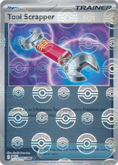 Tool Scrapper (Poke Ball Pattern) (85) Reverse Holofoil - White Flare