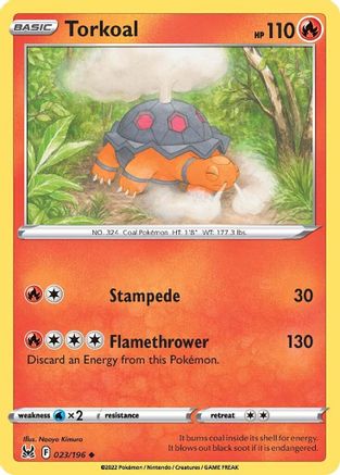Torkoal (23) Reverse Holofoil - Lost Origin