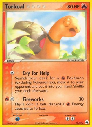 Torkoal (27) Reverse Holofoil - Legend Maker
