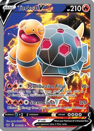 Torkoal V (Full Art) (188) Holofoil - Sword & Shield