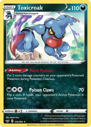 Toxicroak (124) Reverse Holofoil - Sword & Shield