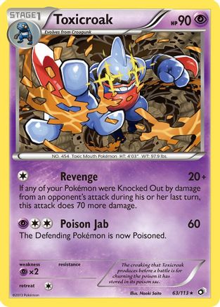 Toxicroak (63) Reverse Holofoil - Legendary Treasures