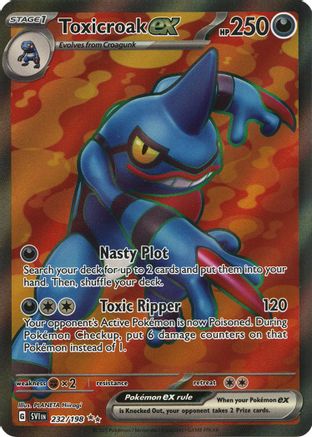 Toxicroak ex (Full Art) (232) Holofoil - Scarlet & Violet