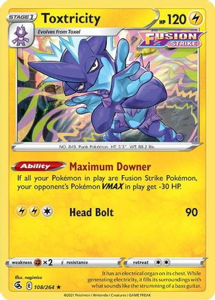 Toxtricity (108) Reverse Holofoil - Fusion Strike