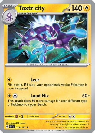 Toxtricity (72) Reverse Holofoil - Obsidian Flames