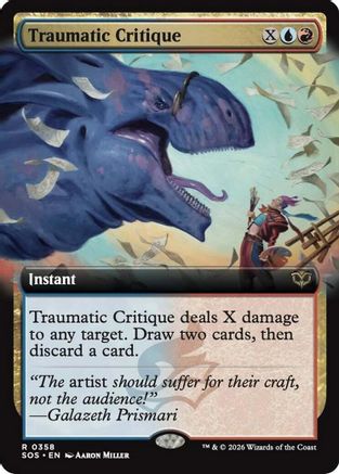Traumatic Critique (Extended Art) (358) Foil - Secrets of Strixhaven
