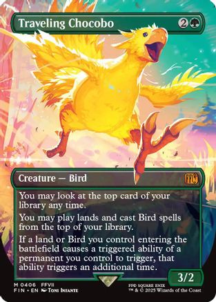 Traveling Chocobo (Borderless) (406) Foil - FINAL FANTASY
