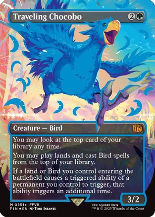 Traveling Chocobo (Borderless) (Neon Ink Blue) (511C) - FINAL FANTASY