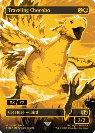 Traveling Chocobo (Borderless) (Serial Numbered) (551f) Foil - FINAL FANTASY